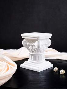 1 tượng cột La Mã cổ điển màu trắng kiểu Châu Âu, đế nến hình cột La Mã nghệ thuật, đồ trang trí nhà cửa ấm cúng, thích hợp cho trang trí nhà cửa, đám cưới, tiệc lễ hội. - trắng - Xem 10