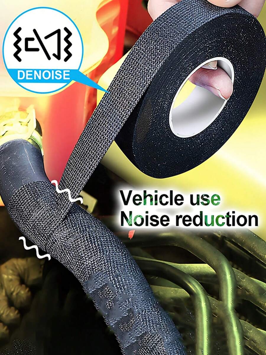 15m/590.55inch Heat Resistant Insulation Tape For Automotive Cable Harness, Noise Reduction Cloth Tape