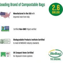 USA la bolsa compostable, 2.6 galones, unidades totales, certificadas, bolsas compostables de cocina para chatarra de alimentos, compatible con cubos de compostaje de cocina - 100 unidades (paquete de 1) + 100 unidades - Ver 7