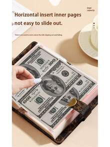 100-Page A6 Lockable Binder With Bear Pattern – Waterproof & Magnetic, Budget Tracker, Cash Notebook, Financial Planner – Perfect For Back-To-School Students Or Savings Goals.