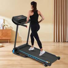 MERAX Incline Treadmill For Running & Walking, 3.0 HP Treadmills For Home 350 Lbs Weight Capacity Hydraulic System Auto-Folding Treadmill With Type C & USB Charge For Android, 10MPH, Bluetooth Speaker - Xem 1