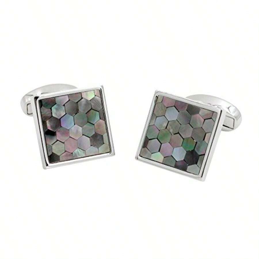 Wedding Cufflinks Signature Malachite Grey Cufflinks Cuff Links Box Included