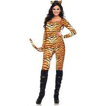 JIEXILeg Avenue Women's 2 Piece Wild Tigress Catsuit CostumeCJEMH - 小中 - 查看 5
