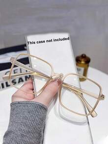 نظارة إطار كبير مربع بدون وصفة طبية، إطار نظارات كاجوال رجعية للنساء، مناسبة للحفلات والعمل والمدرسة والاستخدام اليومي، نظارات بسيطة قطعة واحدة