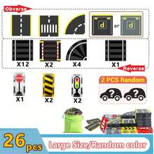 Magnetic Building Blocks, Magnetic Building Blocks Road With Car Set, Mini Racing Car Toys, Road Track, Train Track, Best Birthday Gift For Boys And Girls, Map Theme