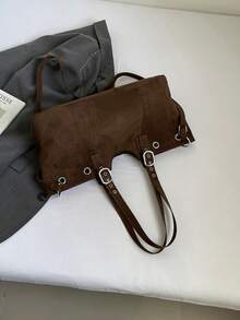 Geantă tote pentru femei, geantă tote cu capacitate mare, geantă de umăr vintage nouă pentru navetiști, populară anul acesta