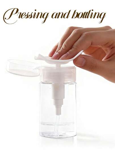 120ml/150ml/200ml-3pcs/Clear Press Bottle, Reusable, Push Down Pump Dispenser, Empty Cosmetic Acetone Container Travel Bottle Pump Travel Accessories Dormitory Bathroom EssentialsTravel Essentials ,Travel Organizer For Beach ,Summer Vacation Back To SchoChristmas, Winter, Pink, Graduation, Birthday