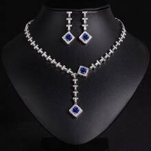 3pcs/Set Gold/Silver/Green/Multi-Color Options, Women's Jewelry Set, Accessories Set, Women's Jewelry Accessories, Women's Necklace, Y2K, Cubic Zirconia Inlaid, Earrings, Necklace, Women's Fashion, Earrings, Necklace, Necklace Set, Suitable For Women's Holidays|Parties|Banquets, Women's Fashion Jewelry, Women's Jewelry Set, Gift