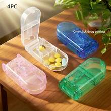 1pc Portable Pill Cutter And Organizer, Pill Splitter With Pill Cutting Mechanism, Capsule Box And Cutting Blade, Suitable For Travel And Medication Management