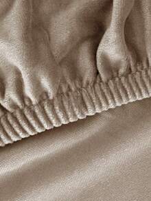 1pc Stretch Velvet Armchair Slipcover Set, Backrest Cover, High Armrest Cover, Simple Unlined, Suitable For Bedroom, Living Room, Study And Other Lighting Spaces - Light Camel - View 6