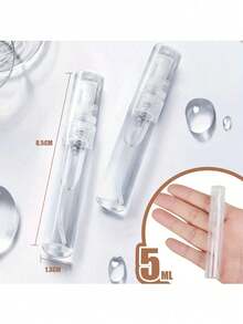 50pcs Mini Fine Mist Spray Bottles - 0.07oz/0.1oz/0.17oz Clear Plastic Perfume Atomizers, Refillable And Portable Travel Containers, And Unscented, Fine Mist Spray Perfume Dispenser - Multicolor - View 11