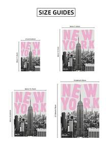 1 张无框帝国大厦海报，复古粉色印刷，复古都市美学墙面装饰，适合客厅、办公室、卧室、旅行主题礼物、返校装饰 - 彩色 - 查看 8