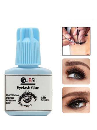 1 Eyelash Extension Glue - Extra Strong Professional Eyelash Glue 10ml | 1 Second Dry Time | Lasting - 5 Weeks | Black Eyelash Adhesive Suitable For Professionals Applying Semi-Permanent Extensions