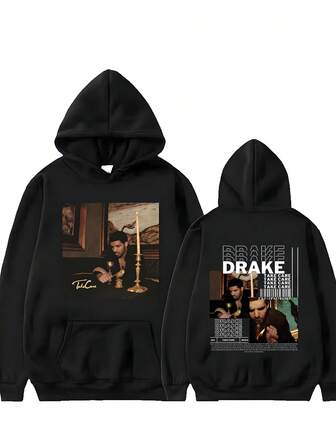 Rap Singer Drake Album 'Take Care' Graphic Hoodie Hoodie Hoodie Men's Hoodie Casual Hoodie Halloween Discount Men's Graphic Off Shoulder Hoodie Going Out Black Graphic Long Sleeved Hoodie, Gift For Friends, Husband, Boyfriend 1pcs 250gDrake - Hate Sleeping Alone HQ