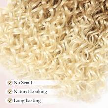5PACKS Pre Looped Gogo Curl Crochet Hair 18 Inch Pre Twisted Short Curly Crochet Hair For Women Ocean Wave Braiding Hair Water Wave Deep Braiding Hair - Nhiều màu - Xem 7