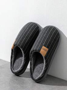 Pantuflas suaves y cómodas de felpa para otoño/invierno, zapatos de interior con suela de TPR antideslizante, pantuflas de dedo cerrado para hombres y mujeres, pantuflas suaves y cálidas, zapatos de casa de estilo sencillo