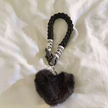 1 件蓬松心形吊坠，可旋转手机挂绳，包包挂饰，钥匙扣，适用于一般手机 - 彩色 - 查看 15