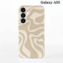 1pc Minimalist Asymmetrical Patchwork Pattern Glossy Hard Shell Phone Case, Suitable For IPhone 11/12/13/14/15/16 Pro Max