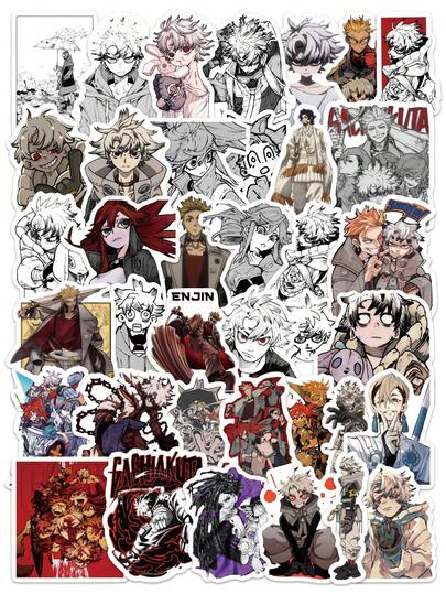 60 件热销 GACHIAKUTA 动漫人物贴纸，适用于笔记本电脑、手机壳、行李箱、文具 DIY 装饰、文具配件、旅行必需品、可爱设计、动漫美学、耐用印刷、自粘贴纸、收藏贴纸、多用途贴花、学生装饰、工艺爱好者