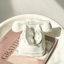 Caja de pañuelos creativa, almacenamiento de escritorio retro y nostálgico para la sala de estar, caja de papel - Negro - Ver 4