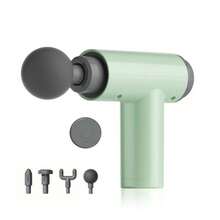 Mini Fascia Pistole Tragbare Massagepistole 4 Ersatzköpfe Körper Rücken Fitness Tiefengewebe Muskel Percussion 6-Gang einstellbar Ultra lange Ausdauer Vibrationsmassagegerät