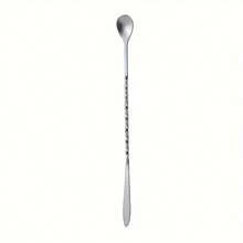 Stainless Steel Cocktail Muddler, Smooth Shiny Bartender Spoon, Suitable For Mixing And Layering Cocktails, Ergonomic Handle Bar Tool, Durable Beverage Mixer Essential For Home And Bar