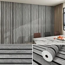 3D立体木纹墙板 - 隔音自粘墙贴、自粘壁纸、加厚防水可移除PVC平板木纹壁纸和泡沫板，适用于家居装饰，3D立体防水防潮客厅 - 彩色 - 查看 11