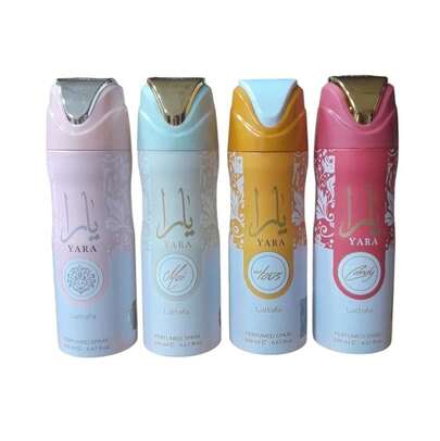  CONFEZIONE 4 UNITÀ - DEODORANTI PER DONNA - YARA ROSA, YARA CANDY, YARA MOY, YARA ORANGE 200 ML - LATTAFA SET 4 UNITÀ