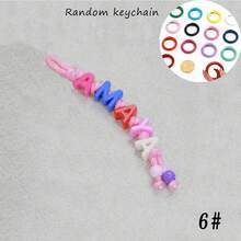 1个个性化姓名串珠钥匙扣编织绳礼品独特趣味包包/行李牌派对小礼物Y2K，旅行箱旅行行李，旅行打包 - 彩色 - 查看 36