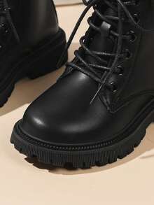 New Kids' Anti-Slip Wear-Resistant Fashion Mid-Calf Classic Boots - Black - View 5