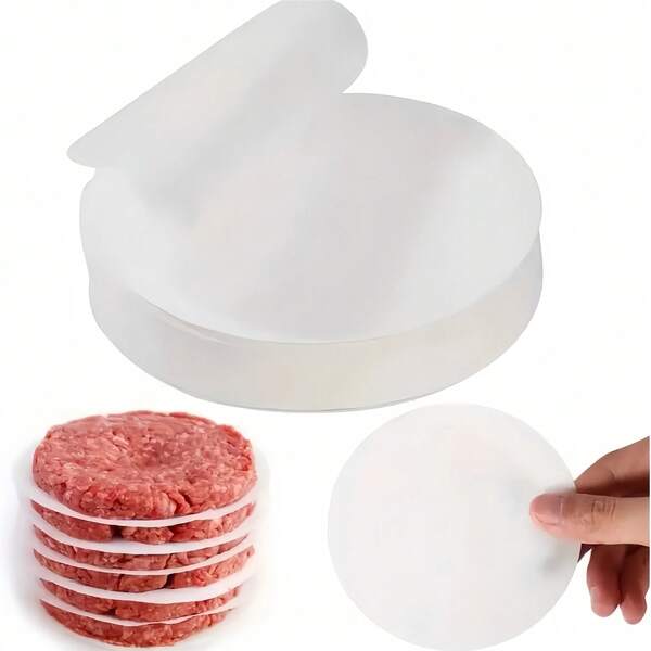 500pcs Round Baking Paper Liners, Non-Stick And Heat Resistant, Suitable For Burger Maker, Waffle, Cookies, Cakes, Air Fryer Lining, Back To School