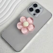 Suporte dobrável para celular em resina transparente com estampa de flor rosa fofa, presente criativo para amigos, design antiderrapante, acessório universal para smartphone, presente para o Dia das Mães ou aniversário. - Multicolorido - Ver 12