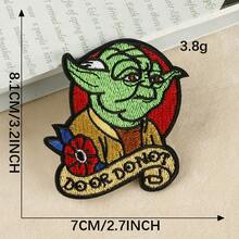 Star Wars 星球大战刺绣臂章、刺绣贴片、包包贴纸、刺绣贴花、徽章 - 易于熨烫/缝纫的贴花，带背胶的刺绣花朵贴片，适用于衣服、包包、帽子 - DIY 定制，包含暴风兵图案 - 彩色 - 查看 9