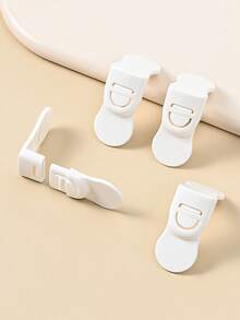 6/12 白色多功能转角抽屉锁 - 儿童锁、婴儿安全锁、直角锁、时尚设计、现代安全、耐用塑料、免钻孔，适用于厨房、卧室和客厅直角橱柜门锁、冰箱锁 - 彩色 - 查看 5