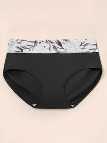 5 Stück nahtlose Dreieck-Höschen in großen Größen für Damen, hohe Taille, bequeme Unterwäsche, eleganter Blumenprint, mehrere Farben, elastischer Stoff, atmungsaktiv, weich, seidiger Griff - Verschiedenfarbig - Übersicht 8