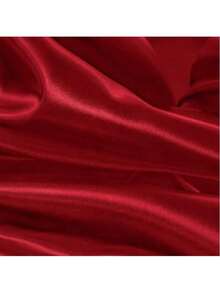1pc High-End Party/Restaurant Solid Color Satin Tablecloth - Burgundy - View 8