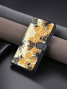 Bee What You Love Design Phone Case, Compatible With Samsung Phone Cases,  17,  16 Pro Max,  15 Pro Max,  13, And  12. Made Of TPU Material, It Provides Shock And Drop Protection. It Makes A Great Gift For Family, Friends, Fall, Boyfriends, Girlfriends, And Halloween - 黑色 - 查看 3