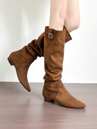 时尚Miradar女士高筒靴，秋冬新款欧美高筒叠穿靴，高端马靴