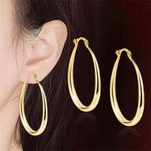 New Fashion Silver Plated Glossy Earrings Creative European And American Exaggerated Earrings Earrings - Mặc định - Xem 1