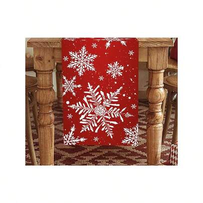 1 Stück Neuer Weihnachtsbaum Silhouette Tischläufer, saisonale Winter Küche Esszimmer Tischdekoration für Familienzusammenkünfte, 33*90cm, 33*120cm, 33*183cm, 33*230cm, 33*275cm