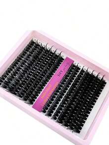 280 Bundles 14 Lines 80+100pcs 0.07mm Fine Mink Eyelash Extensions Mix Length 10-18mm 3D Russian Volume Individual Cluster Makeup Black Fake Eyelasheslash Clusters,Eyelash Clusters,Individual Eyelashes,Lashes,Fake Lashes - 黑色 - 查看 5