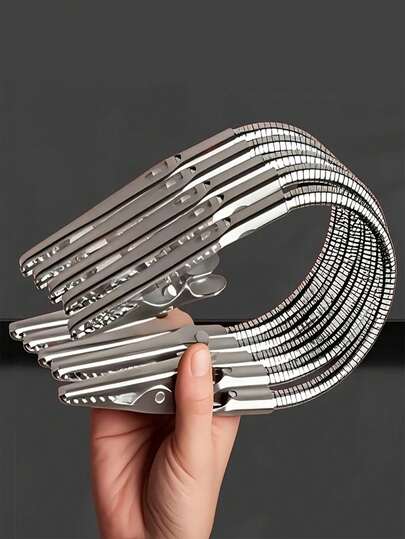 4pcs Heavy Duty Multipurpose Alligator Clips Holder - Bendable Design, Suitable For Office, Home, Lab Tools - Compatible With Mosquito Coil, Notes, Cables - Durable Aluminum Alloy Structure, High-Quality Material, Versatile Grip, Cable Organizer, Ideal For Office Workers