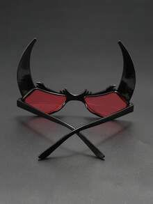 Gafas con cuernos de toro de Halloween, gafas divertidas para disfraz de fiesta de máscaras