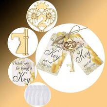 24 abridores de botellas de llave dorada de 3 aos de edad, regalos de de cumpleaos, abridor de botellas de cerveza para el tercer cumpleaos, regalos de devolucin para invitados suministros - Dorado (Oro 2) - Ver 5