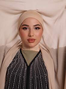 1 chiếc khăn trùm đầu quấn nhanh có móc nam châm, khăn choàng voan kết hợp lớp lót dệt kim Jersey, khăn trùm đầu quấn nhanh 3 trong 1, vải voan mềm mại và thoáng khí, thích hợp mặc hàng ngày, lễ hội, cầu nguyện, hành hương, khăn choàng abaya cho nữ mặc khi đi dự tiệc - khăn trùm đầu tức thì - Xem 14