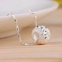 Elegant Spinning Bead Pendant, 1 Piece, Durable And Cute Jewelry, Suitable For Christmas Gifts And Birthday Gifts - 銀色 - 查看 6