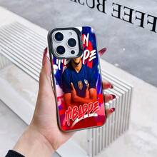 Funda de teléfono de fútbol Mbappé compatible con iPhone 17 16e 16 15 14 13 12 11 Mini Pro Max Air X XR XSMAX 8 7 Plus, cubierta trasera mate anti-caída - Mezcla de colores - Ver 3