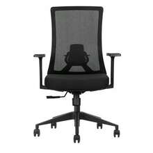 Cromad Brand Chairs, Cromad Model. Concise And Comfortable Chair - Total Body Adjustment - Adjustable Lumbar Support - T-Shaped Armrests - High Quality Seat - Locking Function - Adjustable Height - Black - View 1