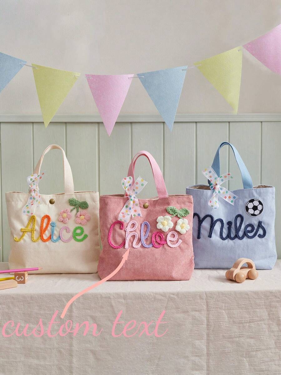 1pc Customized Christmas Children's Handbag, Personalized Handbag, Customized Children's Coin Purse, Back To School Or Birthday Gift, Baby Shower Gift, Customized Gift, Customized Christmas Gift, New Year Gift - Multicolor - View 1