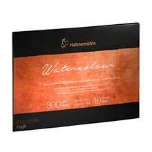 Hahnemuhle Professional Watercolour Block 30x40cm Premium 300gsm 100% Cotton Rough Textured Surface Ideal For Bold Strokes Washes And Expressive Watercolour Techniques - White - View 1